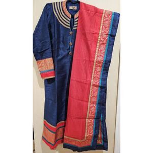 Indian Bollywood Style Kurta Dupatta Dress Set Size Medium